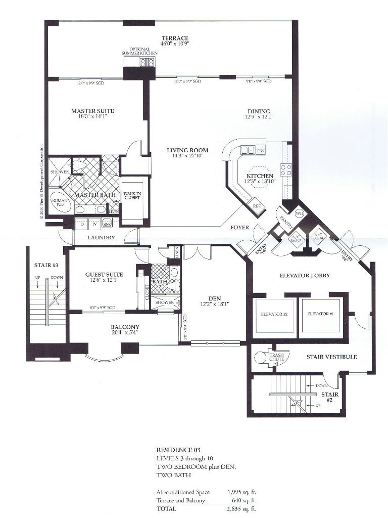 Waterfront Condo Floor Plans - Pier 81 - Marco Island, FL